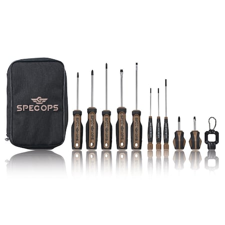Spec Ops Screwdriver Set with Case, 10-Piece SPEC-S-10PK